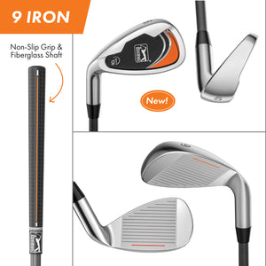 Golfgen™ PGA TOUR Youth Golf Club Set – 10-Piece Left-Handed Junior Golf Club Set for Ages 12+ – Beginner Golf Clubs for Kids with Lightweight Stand Bag, Hybrid, Wedge & Mallet Putter