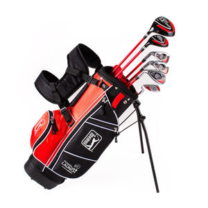 Golfgen™ PGA Tour G1 Series Kids Left Handed Golf Club Set With 6 Clubs, Stand Golf Bag & 10 Total Pieces | Golf Clubs and Sets for Heights 4'1" - 4'8" | Complete Golf Club Sets | Young Men & Women Golf Clubs Ages 5-8