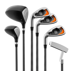 Golfgen™ PGA TOUR Youth Golf Club Set – 10-Piece Left-Handed Junior Golf Club Set for Ages 12+ – Beginner Golf Clubs for Kids with Lightweight Stand Bag, Hybrid, Wedge & Mallet Putter