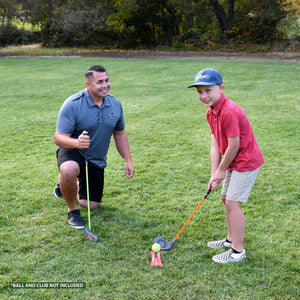 Golfgen™ PGA Tour Tee-Up Power 10" x 5" Launch Pad Golf Tee with Black Rubber Tees