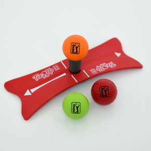 Golfgen™ PGA Tour Tee-Up Power 10" x 5" Launch Pad Golf Tee with Black Rubber Tees