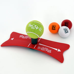 Golfgen™ PGA Tour Tee-Up Power 10" x 5" Launch Pad Golf Tee with Black Rubber Tees