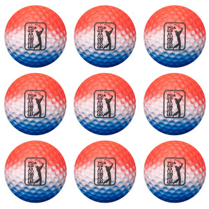 Golfgen™ PGA TOUR Ombre 9 Piece Foam Practice Golf Ball Set