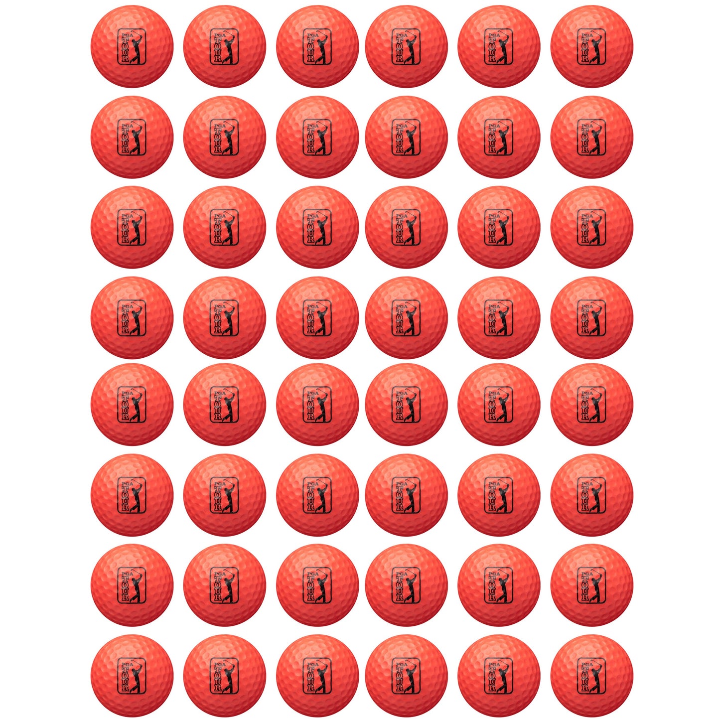 PGA TOUR Red 48 Piece Foam Practice Golf Ball Set