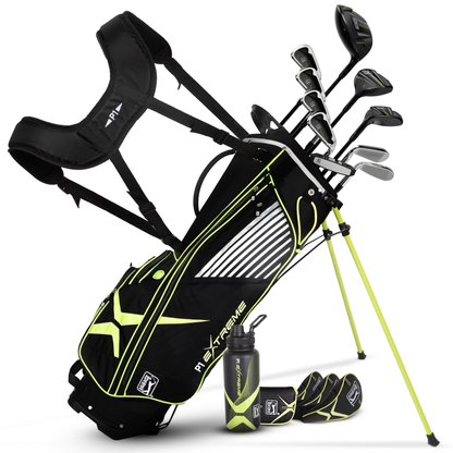 PGA TOUR® P1 EXTREME 17 Piece Right Handed Junior Golf Club Set by Golfgen® for Player Heights 5'3"+