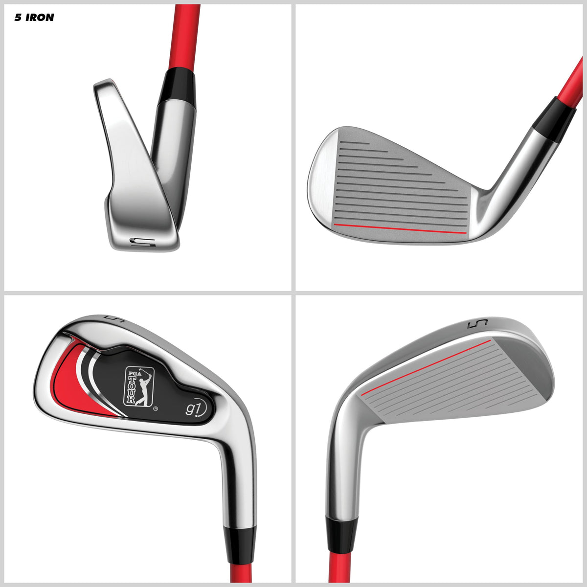 Golfgen™ PGA Tour G1 Series Kids Right Handed Golf Club Set With 6 Clubs, Stand Golf Bag & 10 Total Pieces | Golf Clubs and Sets for Heights 4'1" - 4'8" | Complete Golf Club Sets | Young Men & Women Golf Clubs Ages 5-8