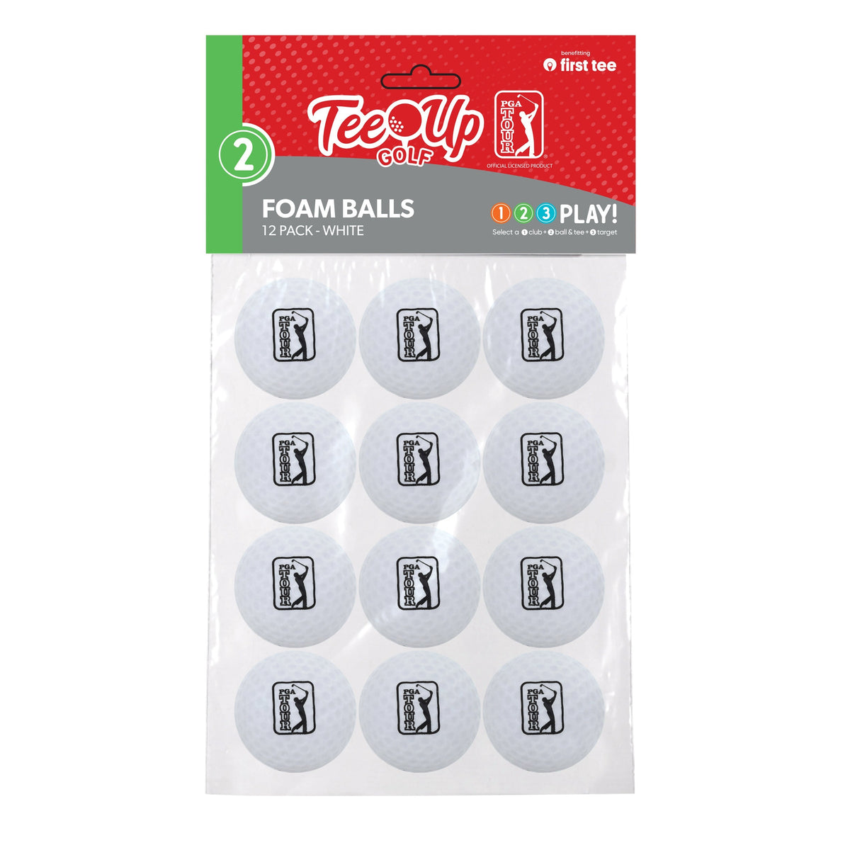 Golfgen™ PGA TOUR White 12 Piece Foam Practice Golf Ball Set FT