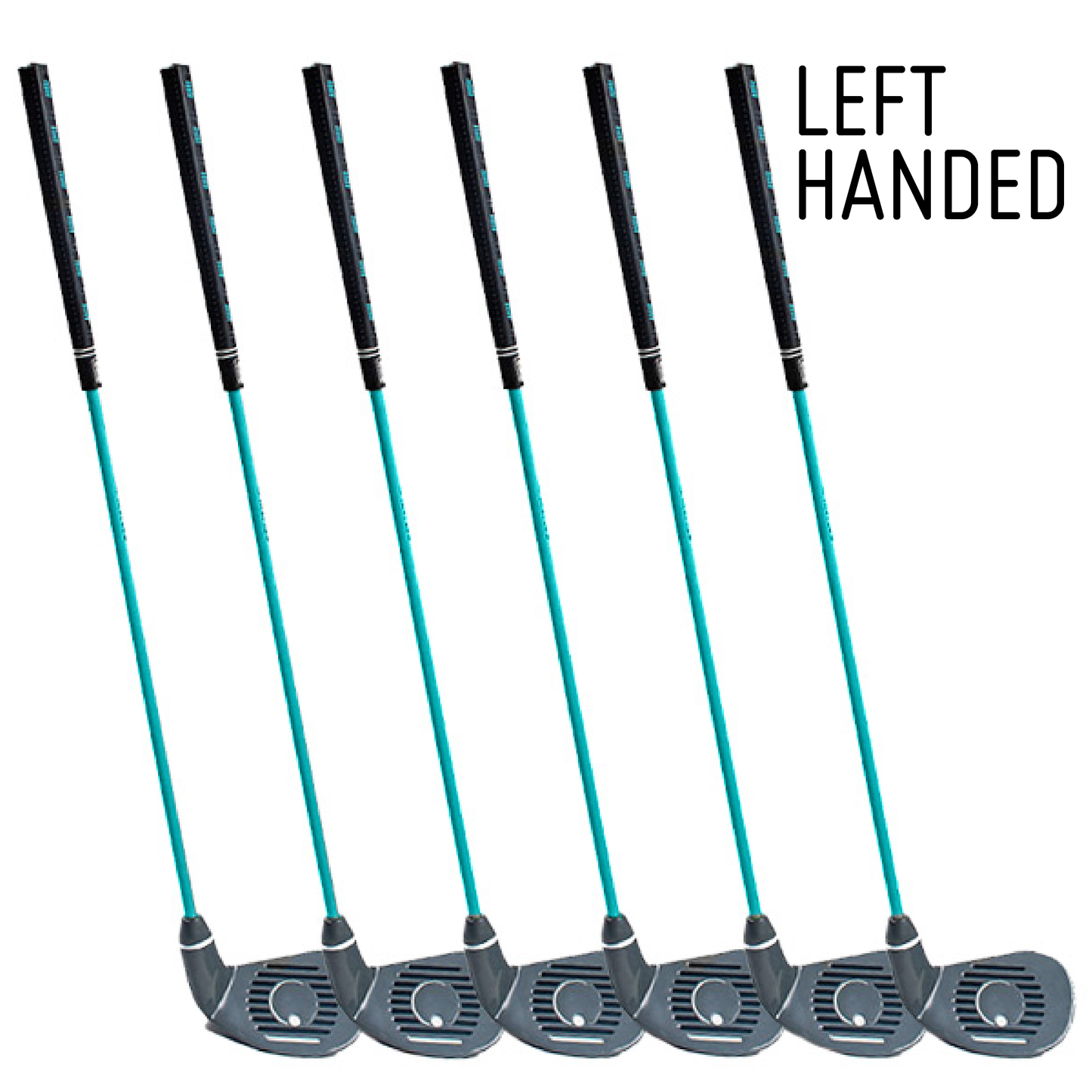 PGA TOUR® FIRST TEE Set of 6 Blue Left Handed Irons by Golfgen® For Players 4'7" Up to 5'2"