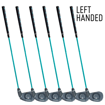 PGA TOUR® FIRST TEE Set of 6 Blue Left Handed Irons by Golfgen® For Players 4'7" Up to 5'2"