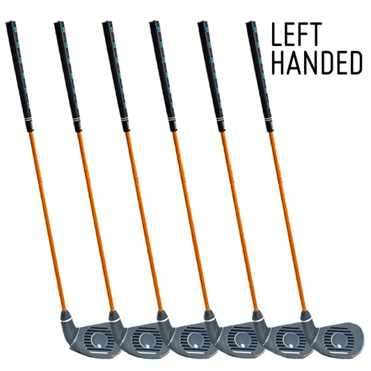 PGA TOUR® FIRST TEE Set of 6 Orange Left Handed Irons by Golfgen® For Players Up to 3'9"