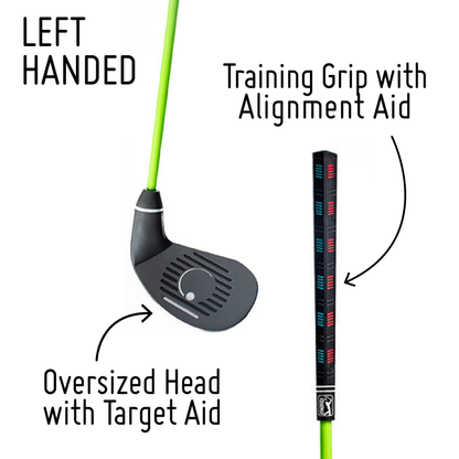 PGA TOUR® FIRST TEE Set of 6 Green Left Handed Irons by Golfgen® For Players 3'9" Up to 4'7"