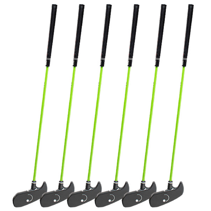 PGA TOUR® FIRST TEE Set of 6 Green Right/Left Handed Putters by Golfgen® For Players 3'9" Up to 4'7"