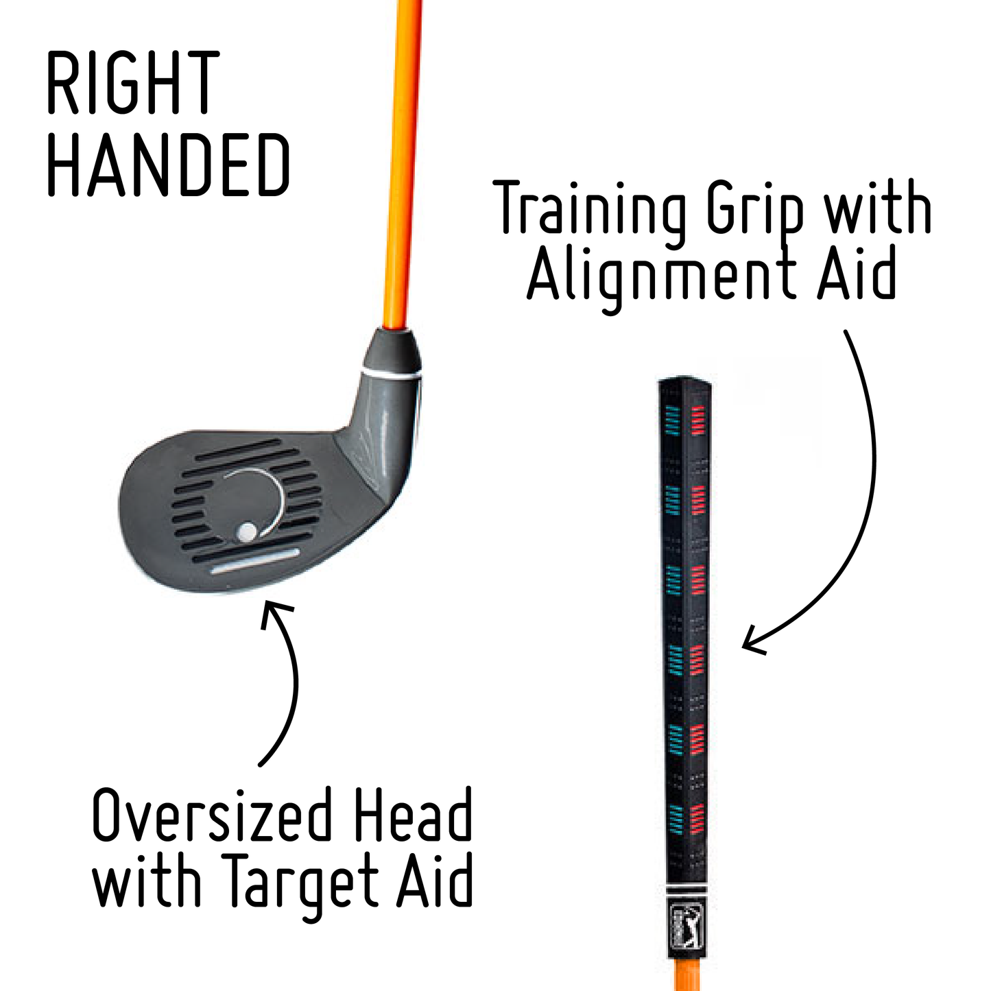 PGA TOUR® FIRST TEE Set of 6 Orange Right Handed Irons by Golfgen® For Players Up to 3'9"