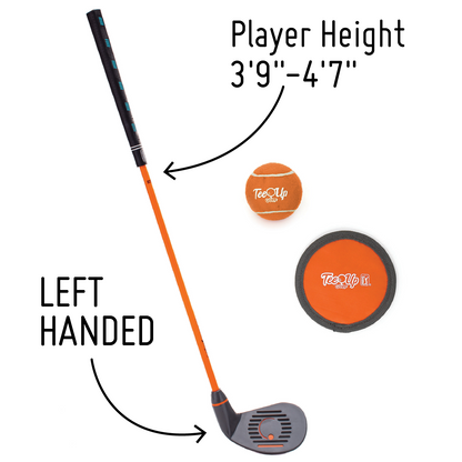 PGA TOUR® Left Hand 3 Piece Orange Iron Set by Golfgen® For Players 3'9" - 4'7"+