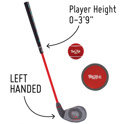 PGA TOUR® Left Hand 3 Piece Red Iron Set by Golfgen® For Players up to 3'9"