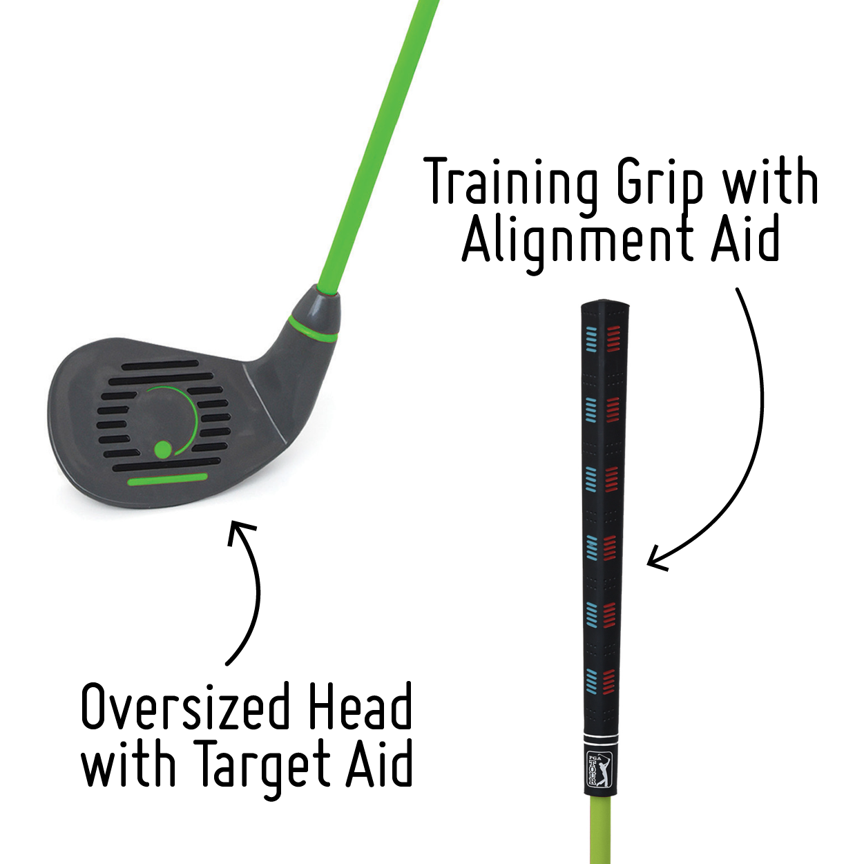 PGA TOUR Right Hand 3 Piece Green Iron Set by Golfgen® For Players 4'7"+