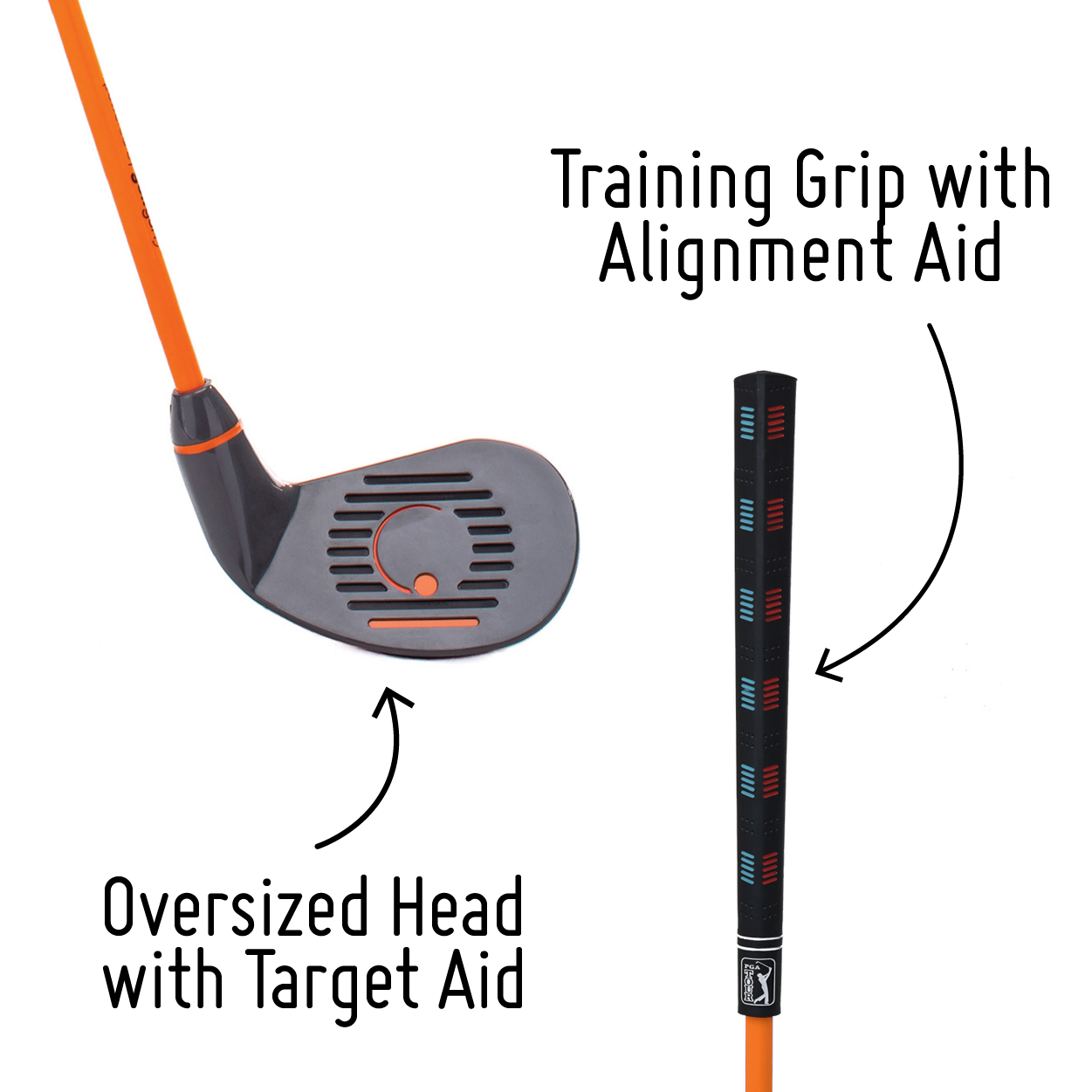 PGA TOUR® Left Hand 3 Piece Orange Iron Set by Golfgen® For Players 3'