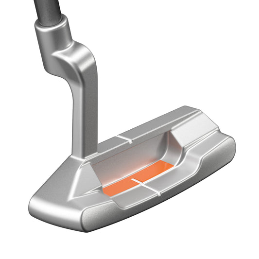PGA TOUR® Juniors Right Handed Orange Putter by Golfgen® for Player Heights 5'3" - 5'10"