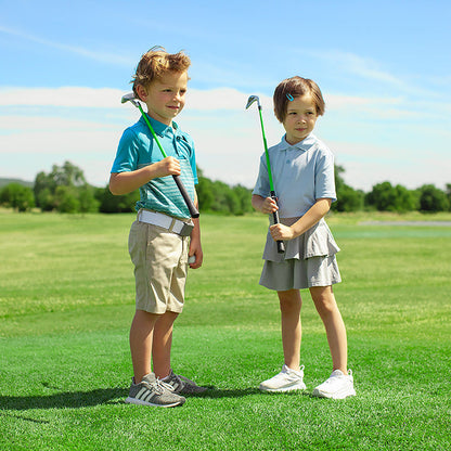 PGA TOUR® Juniors Right Handed 5 Piece Classic Green Golf Club Set by Golfgen® for Player Heights 3'4" - 4'1" | Complete Junior Golf Club Set