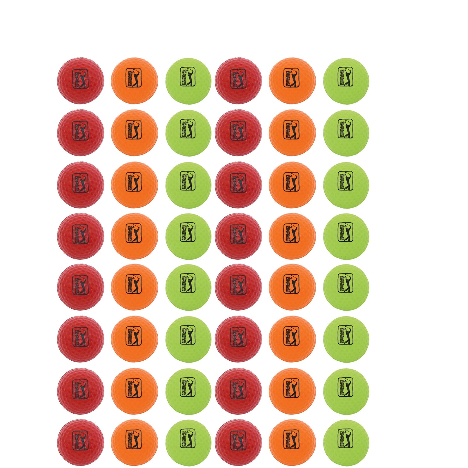 Golfgen™ PGA TOUR Color 48 Piece Foam Practice Golf Ball Set FT
