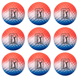 Golfgen™ PGA TOUR Ombre 9 Piece Foam Practice Golf Ball Set FT