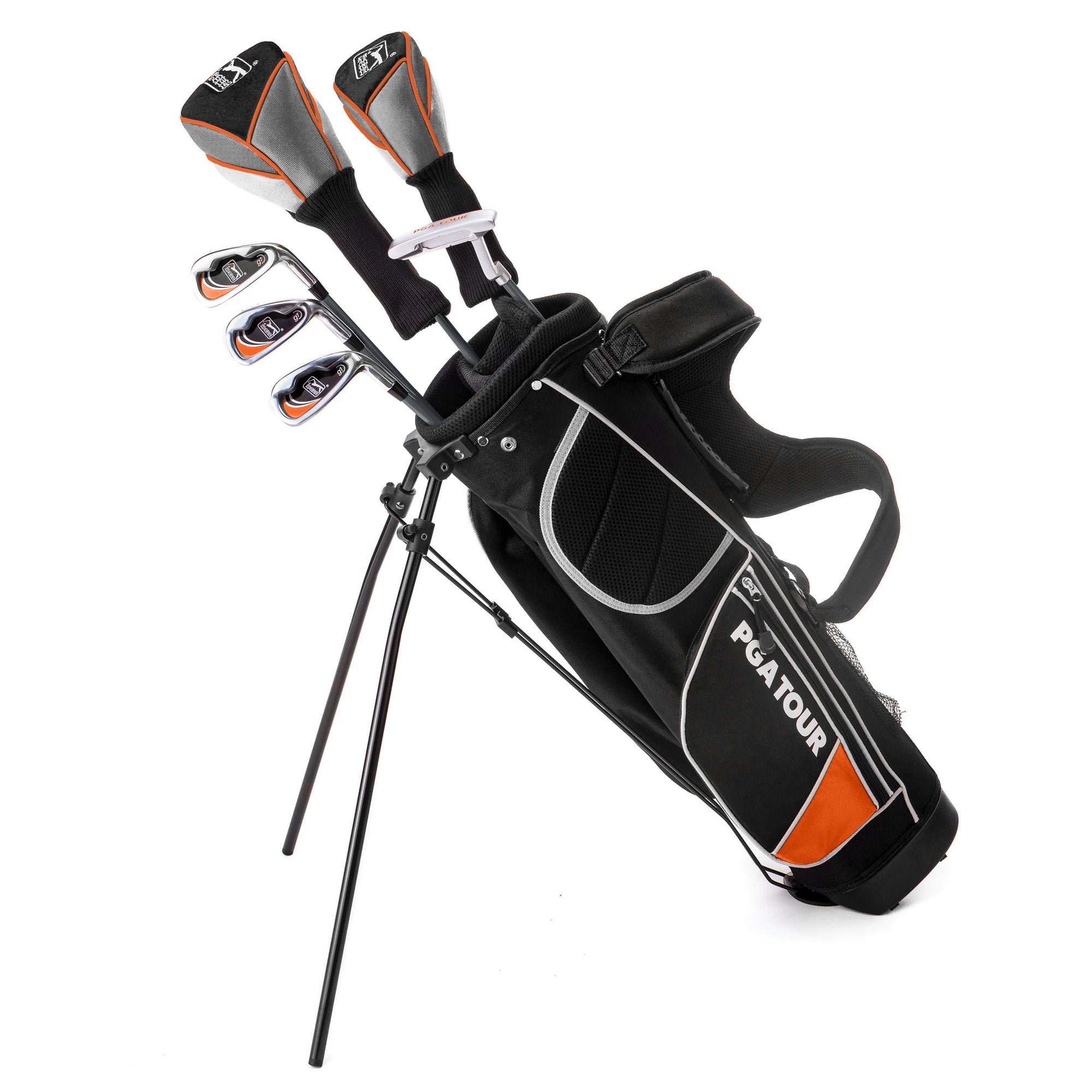 PGA Tour G1 Series Kids Golf Club Set With 6 Clubs, Stand Golf Bag & 10 Total Pieces | Golf Clubs and Sets for Heights 5'2" - 5'7" | Complete Golf Club Sets | Young Men & Women Golf Clubs Ages 12-17