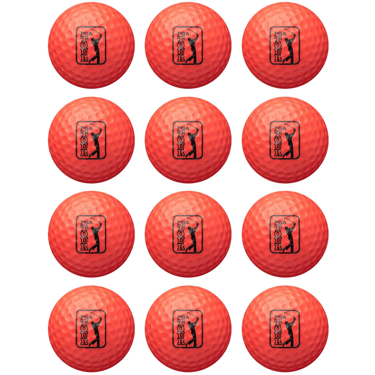 Golfgen™ PGA TOUR Red 12 Piece Foam Practice Golf Ball Set FT
