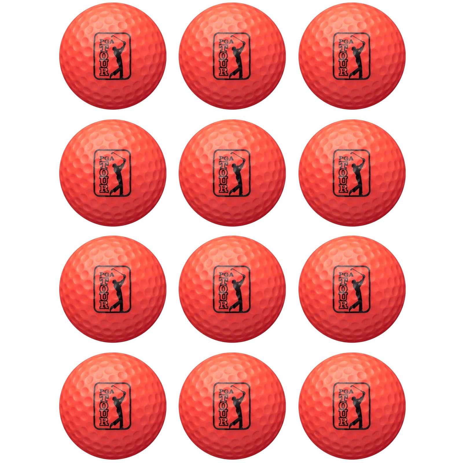 Golfgen™ PGA TOUR Red 12 Piece Foam Practice Golf Ball Set FT