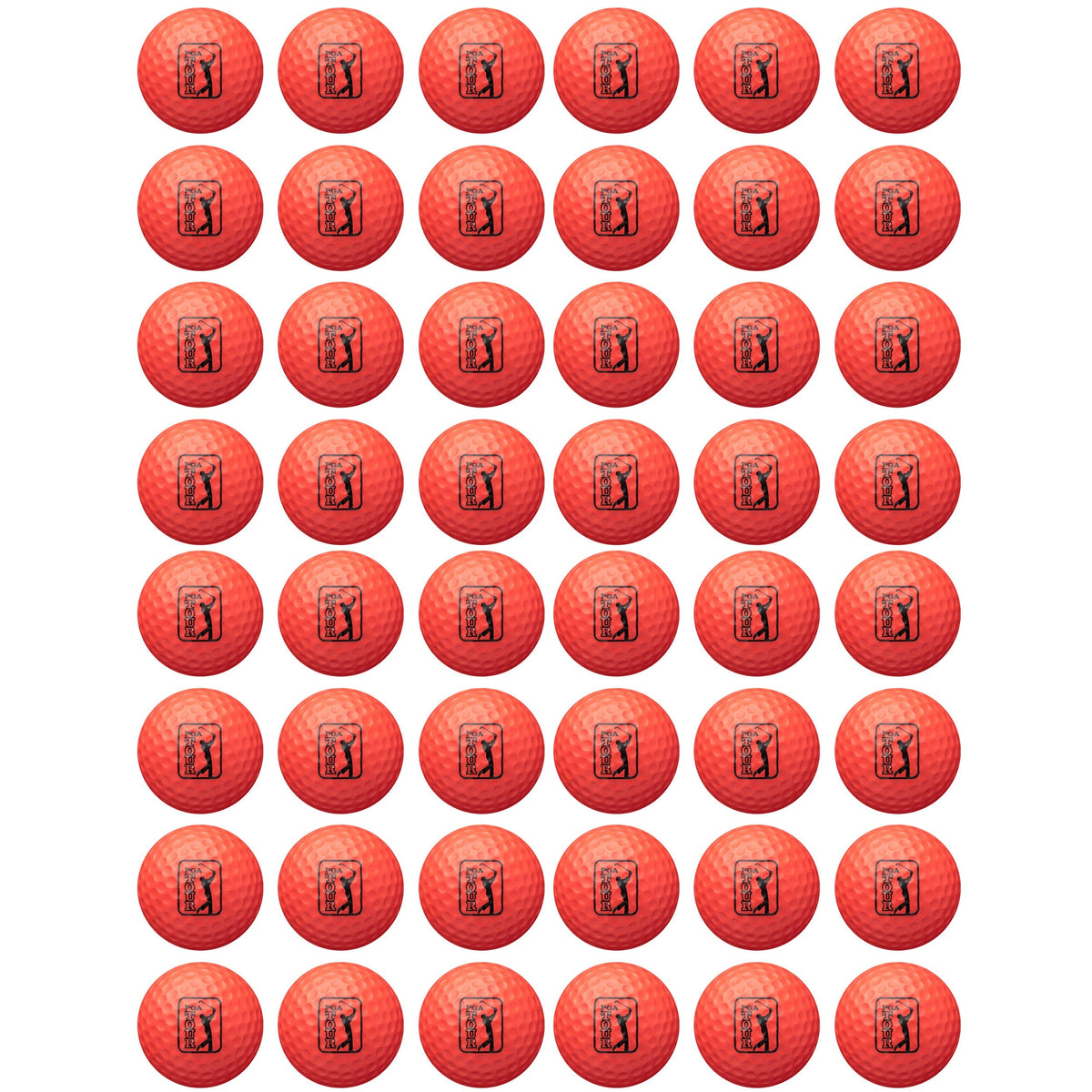 Golfgen™ PGA TOUR Red 48 Piece Foam Practice Golf Ball Set FT