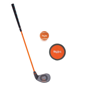 PGA TOUR Tee Up Left Hand Iron 3 Piece Kids Golf Club Set For Players 3'9" to 4'7"; Ages 6-11