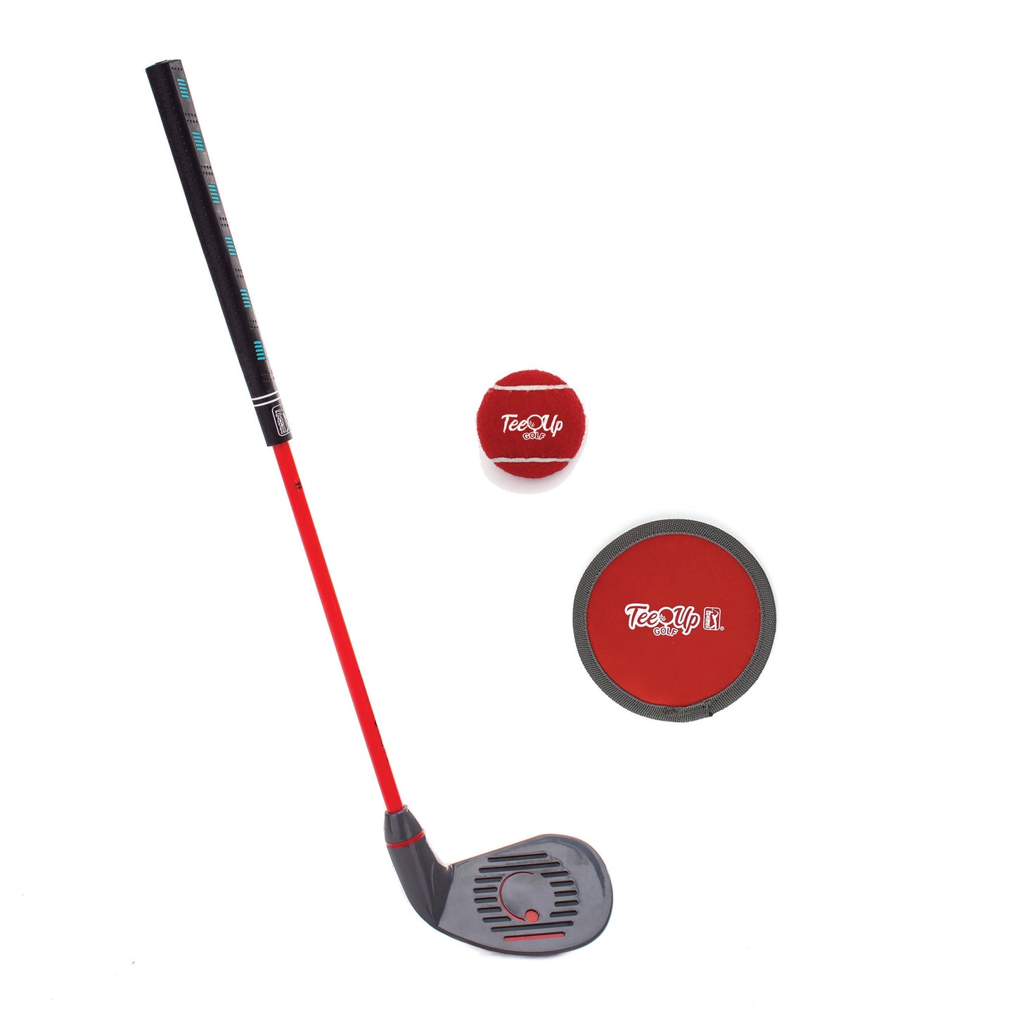 PGA TOUR® Left Hand 3 Piece Red Iron Set by Golfgen® For Players up to 3'9"