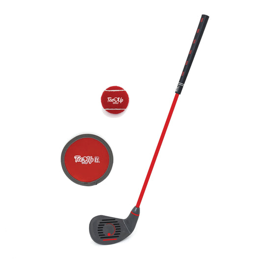 PGA TOUR Right Hand 3 Piece Red Iron Set by Golfgen® for For Players up to 3'9"