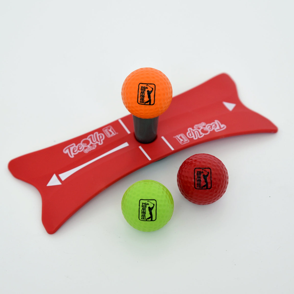 Golfgen™ PGA Tour Tee-Up Power 10" x 5" Launch Pad Golf Tee with Black Rubber Tees