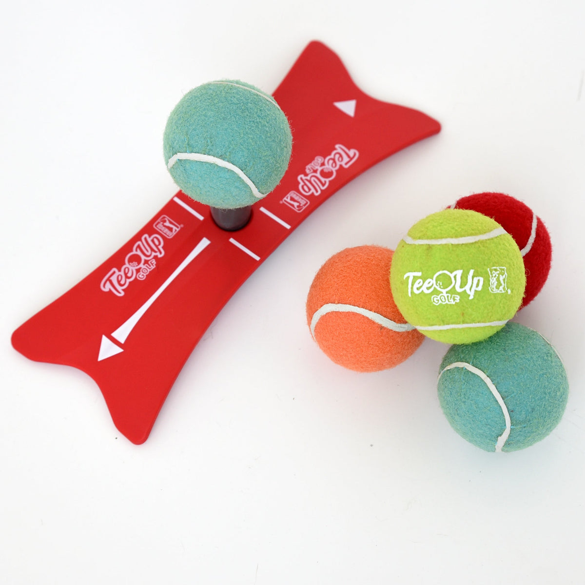 Golfgen™ PGA Tour Tee-Up Power 10" x 5" Launch Pad Golf Tee with Black Rubber Tees