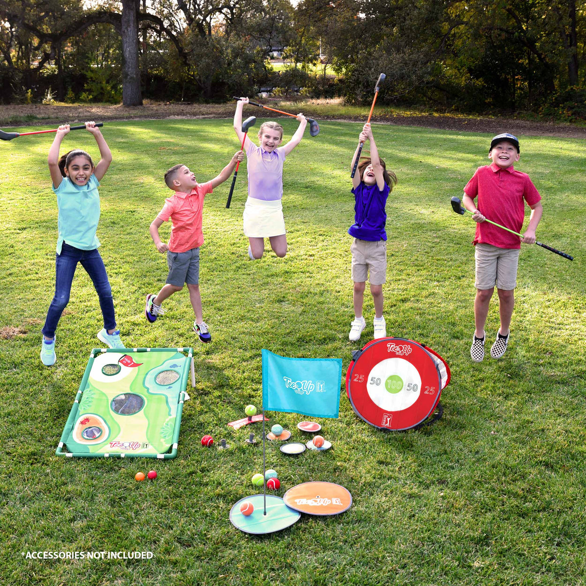 Golfgen™ PGA TOUR TEE UP Orange Practice Iron; Ages 6-11; Up to 4'7"