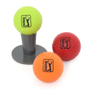 Golfgen™ PGA Tour Tee-Up Rubber Tees, 3pack, Black, 1.5" Height, 2" Diameter