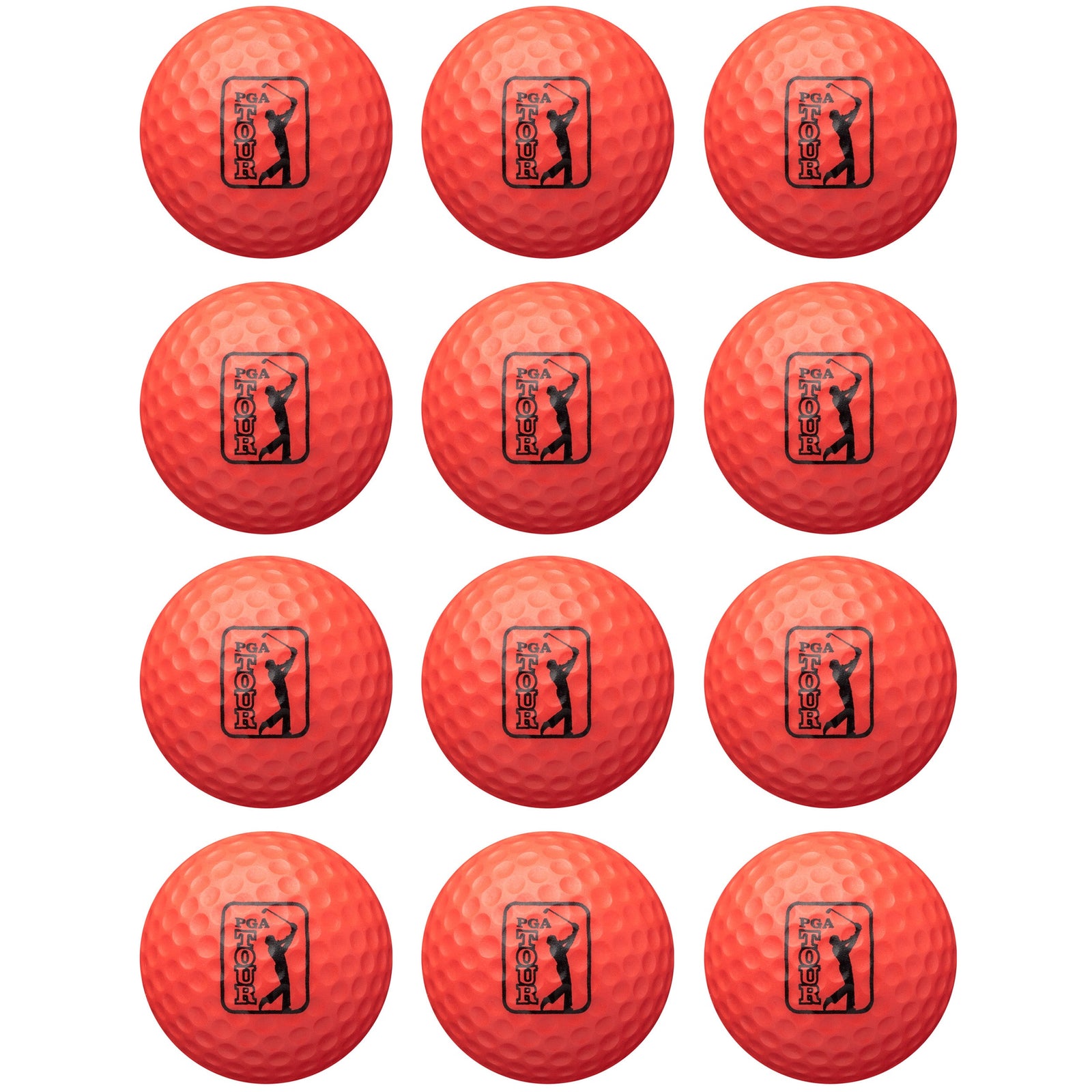 Golfgen™ PGA TOUR Red 12 Piece Foam Practice Golf Ball Set