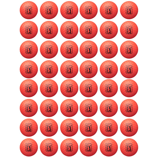 PGA TOUR Red 48 Piece Foam Practice Golf Ball Set