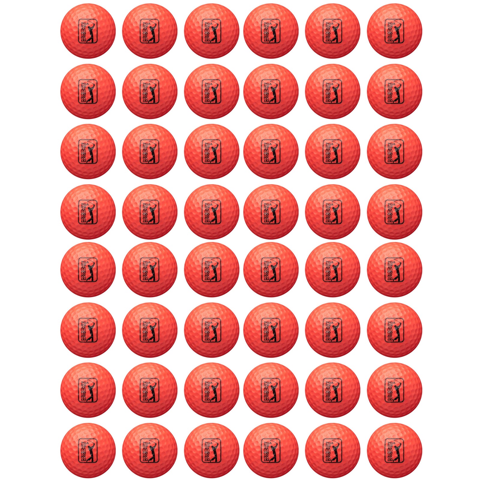 PGA TOUR Red 48 Piece Foam Practice Golf Ball Set